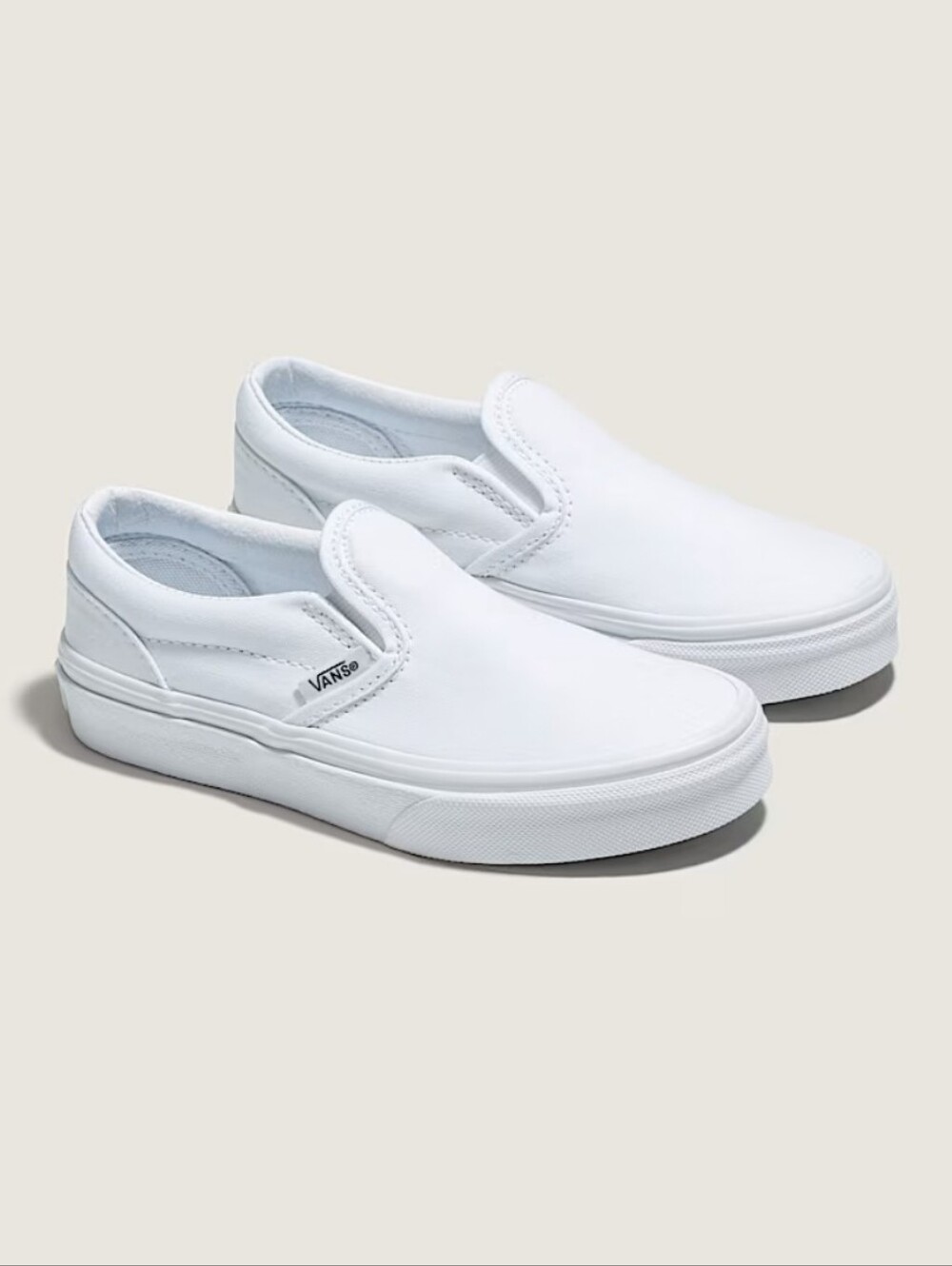 Vans Slip-On Canvas Loafers - White